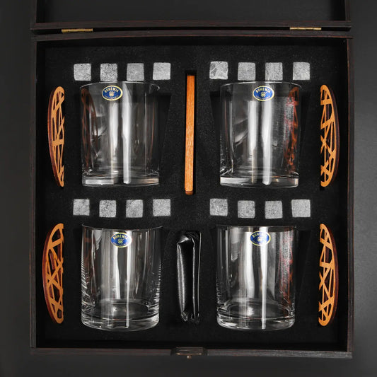 WhiskyStones™ Box of 4 "Bohemia Barline" glasses