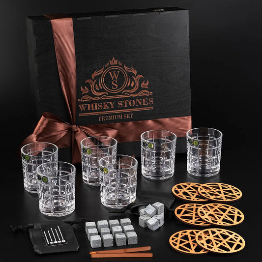 WhiskyStones™ Box of 6 "Bohemia Timesquare" crystal glasses