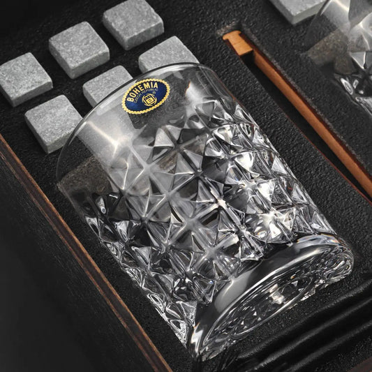 WhiskyStones™ Box of 2 "Bohemia Diamond" glasses