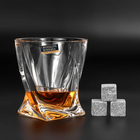 WhiskyStones™ Box of 2 "Bohemia Quadro" glasses