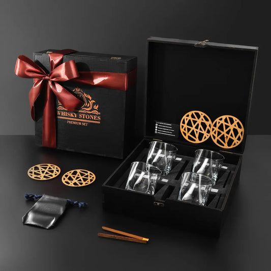 WhiskyStones™ Box of 4 "Luminarc Sterling" glasses