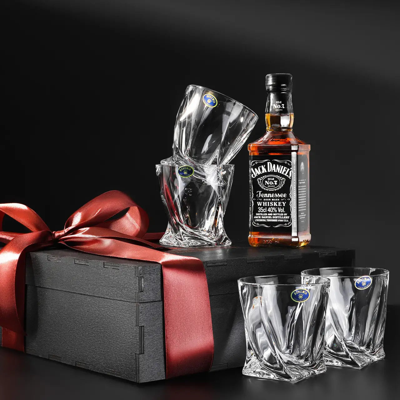 WhiskyStones™ Box of 4 "Bohemia Quadro" glasses
