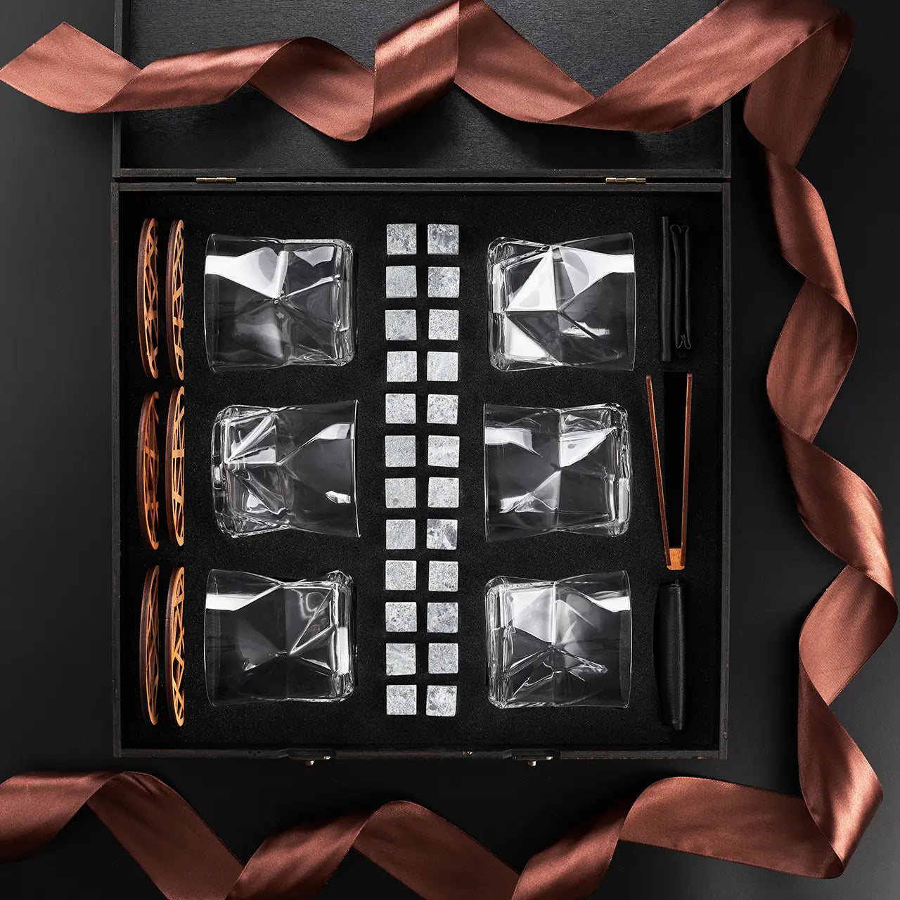WhiskyStones™ Box of 6 "Bormioli Rocco Cassiopea" glasses
