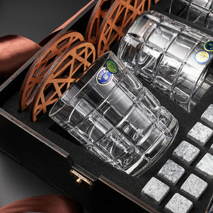 WhiskyStones™ Box of 6 "Bohemia Timesquare" crystal glasses
