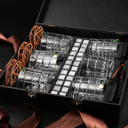 WhiskyStones™ Box of 6 "Bohemia Timesquare" crystal glasses