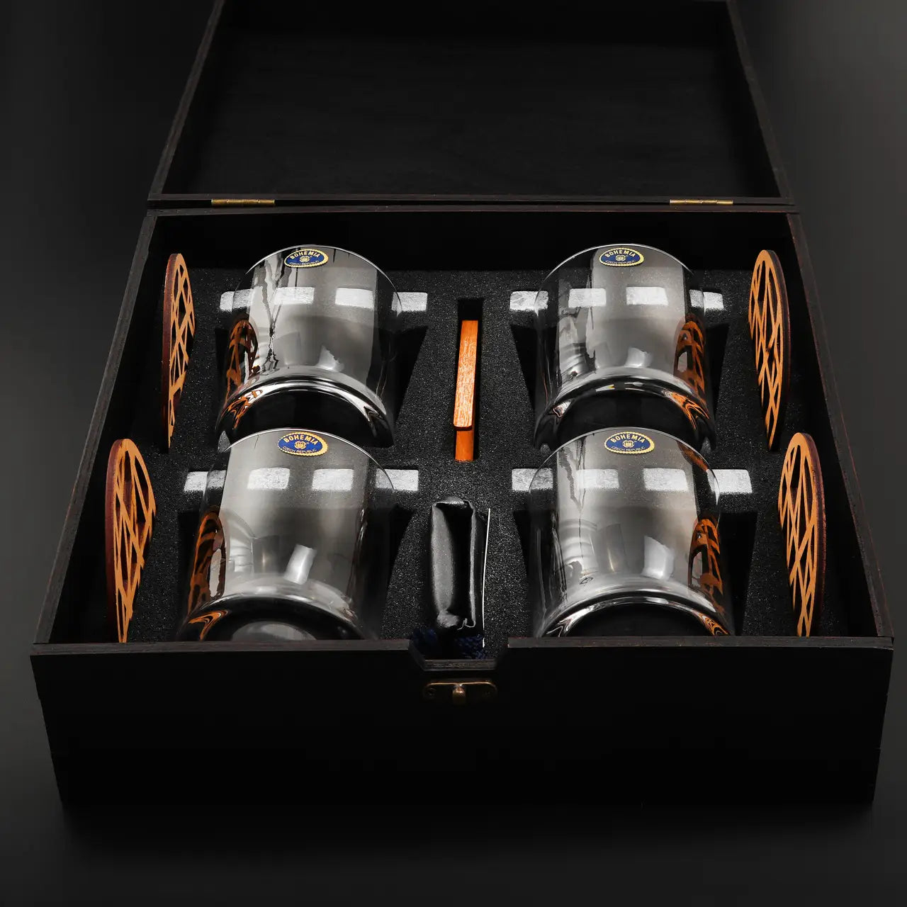 WhiskyStones™ Box of 4 "Bohemia Barline" glasses
