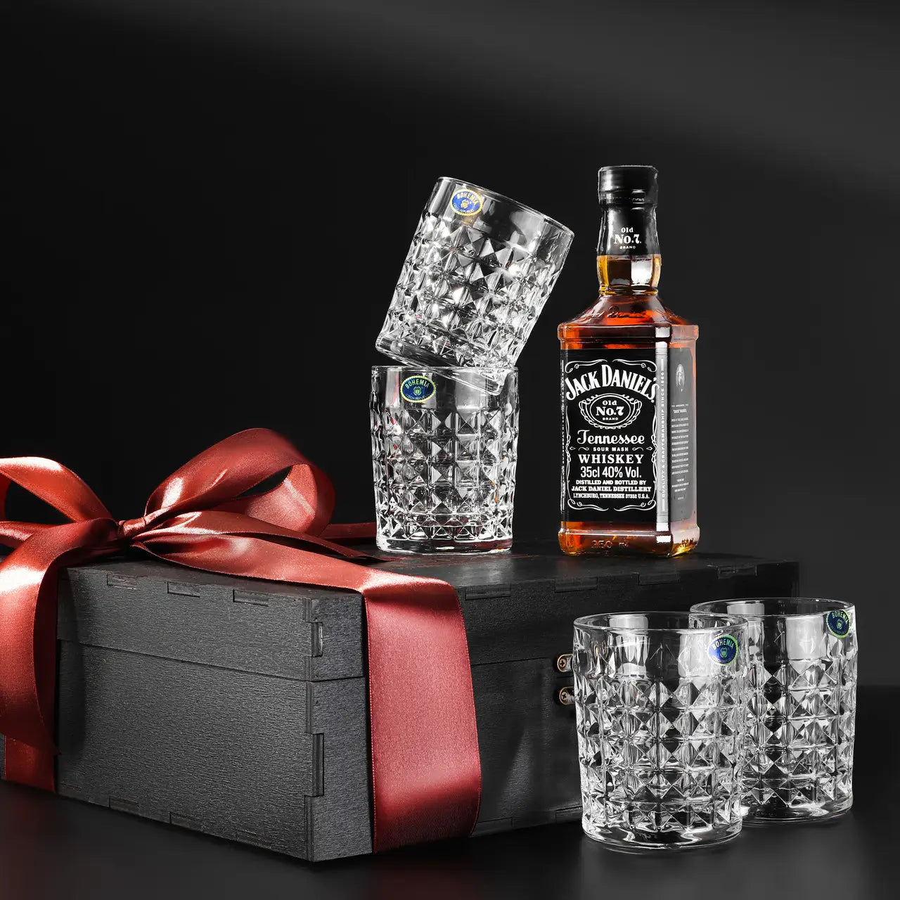 WhiskyStones™ Box of 4 "Bohemia Diamond" glasses