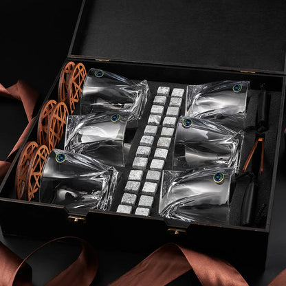 WhiskyStones™ Box of 6 "Bohemia Quadro" glasses