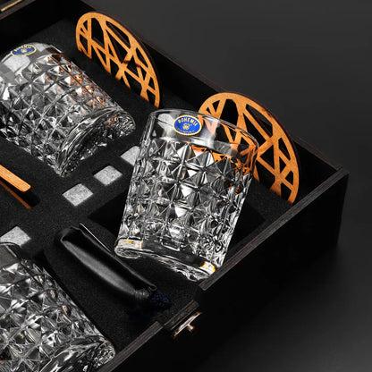 WhiskyStones™ Box of 4 "Bohemia Diamond" glasses