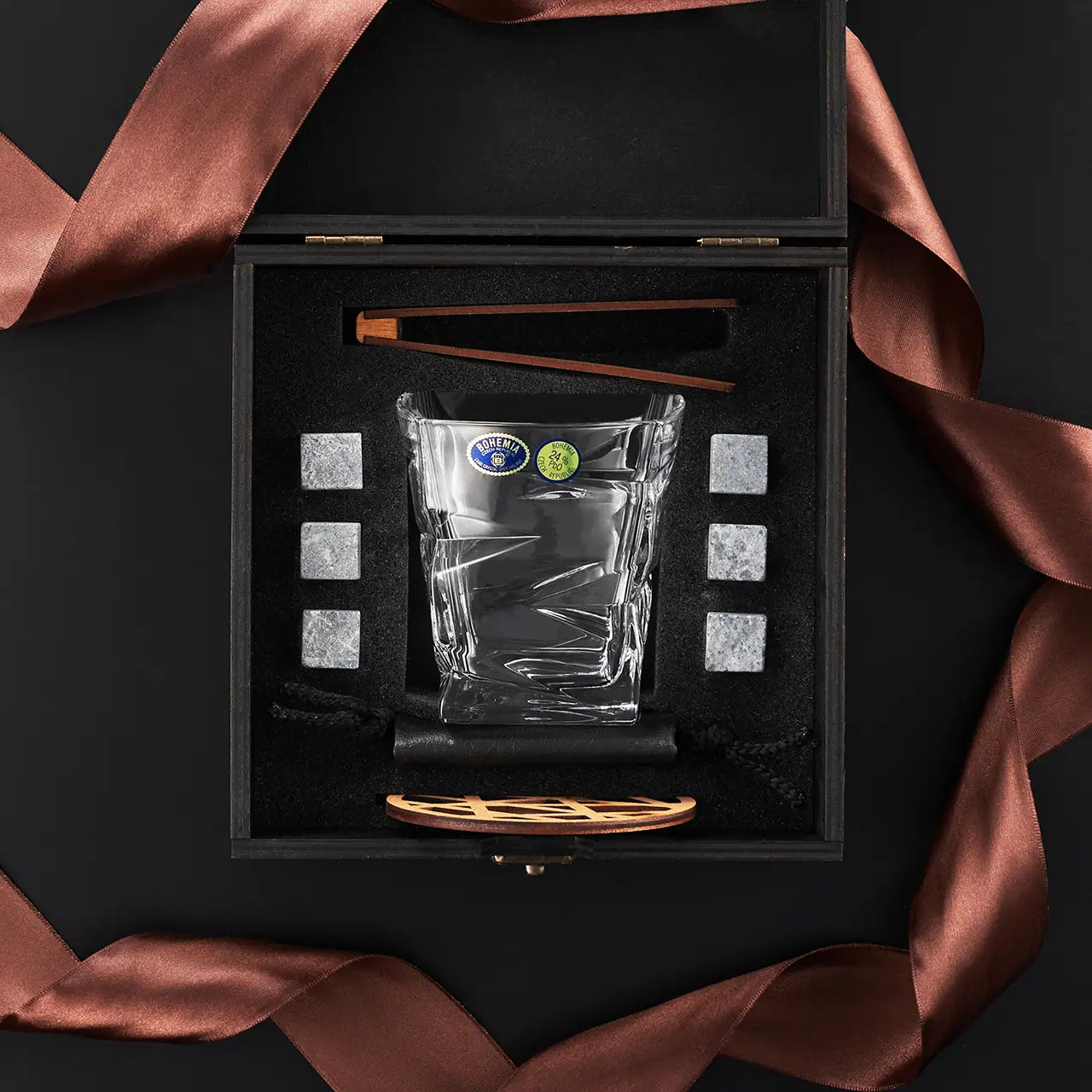 WhiskyStones™ Box of 1 "Bohemia Zig-Zag" crystall glass