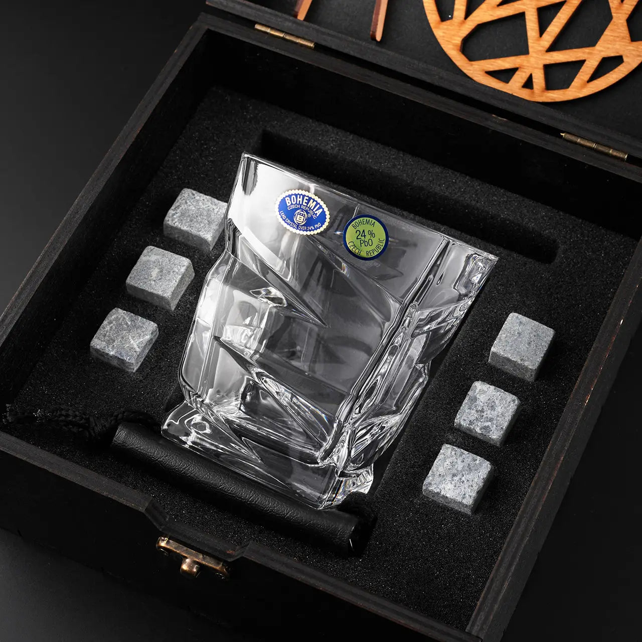 WhiskyStones™ Box of 1 "Bohemia Zig-Zag" crystall glass