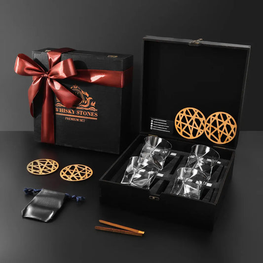 WhiskyStones™ Box of 4 "Bormioli Rocco Casiopea" glasses
