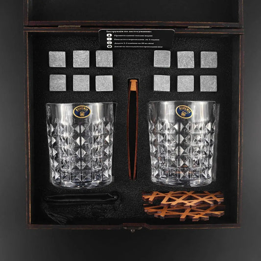 WhiskyStones™ Box of 2 "Bohemia Diamond" glasses