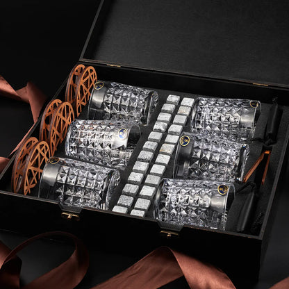 WhiskyStones™ Box of 6 "Bohemia Diamond" glasses