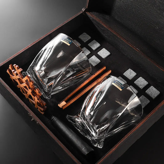 WhiskyStones™ Box of 2 "Bohemia Quadro" glasses